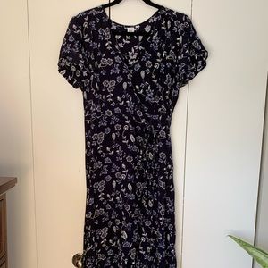 Floral Midi Wrap Gap Dress